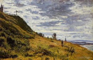 Claude Monet Werk - Ein Spaziergang auf den Klippen von SainteAdresse