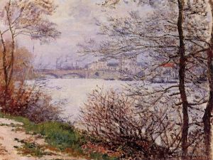 Claude Monet Werk - Die Ufer der Seine Ile de la GrandeJatte