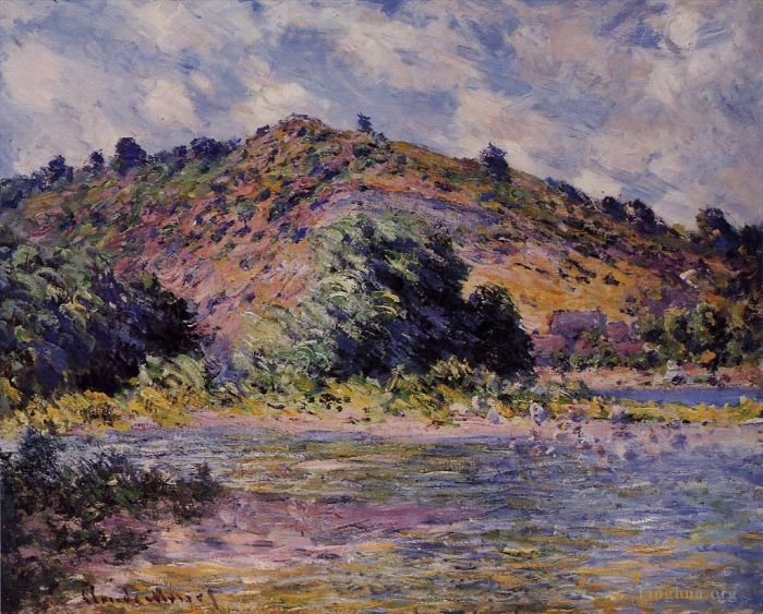 Claude Monet Ölgemälde - Die Ufer der Seine bei PortVillez