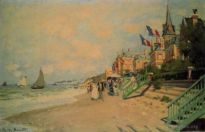 Claude Monet Ölgemälde - Der Strand von Trouville II
