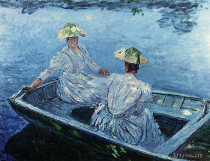 Claude Monet Ölgemälde - Das blaue Ruderboot