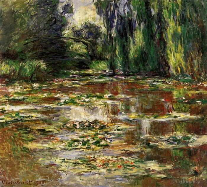 Claude Monet Ölgemälde - Die Brücke über den Seerosenteich 1905