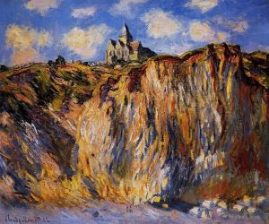 Claude Monet Werk - Die Kirche in Varengeville Morning Effect