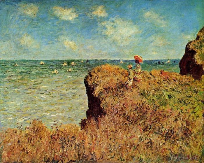 Claude Monet Ölgemälde - Der Cliff Walk Pourville