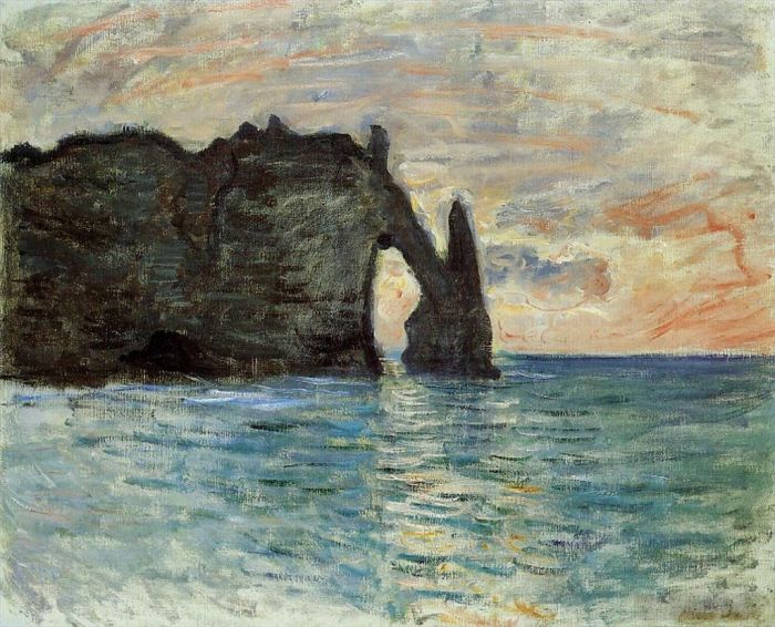 Claude Monet Ölgemälde - Die Klippe von Etretat