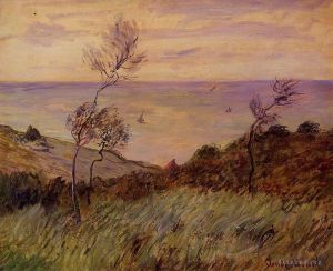 Claude Monet Werk - Die Klippen von Varengeville Windstoß