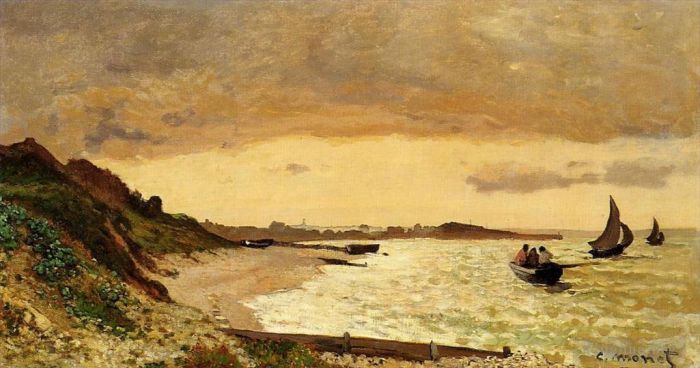 Claude Monet Ölgemälde - Die Küste bei SainteAdresse