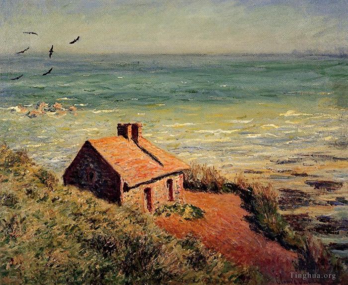 Claude Monet Ölgemälde - Der Morgenabend im Zollhaus