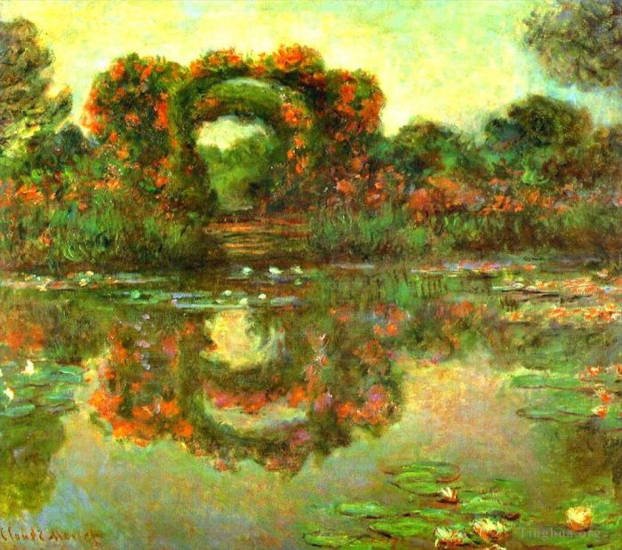 Claude Monet Ölgemälde - Die Blumenbögen in Giverny
