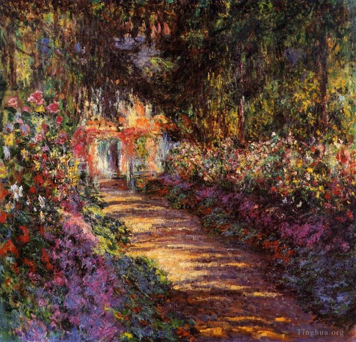 Claude Monet Ölgemälde - Der Blumengarten