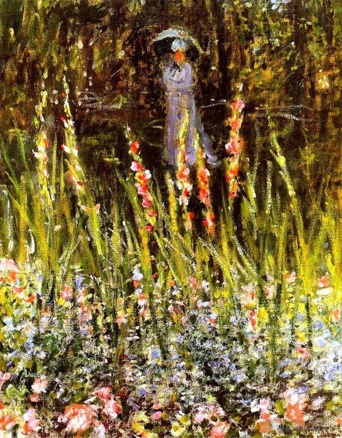 Claude Monet Ölgemälde - Die Gartengladiolen