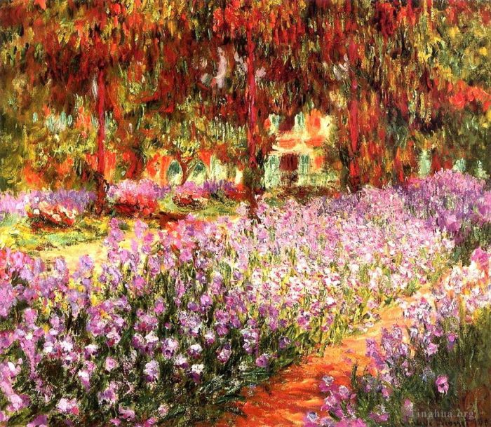 Claude Monet Ölgemälde - Der Garten, auch bekannt als Iris