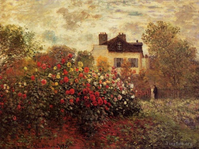 Claude Monet Ölgemälde - Der Garten von Argenteuil, auch bekannt als die Dahlien