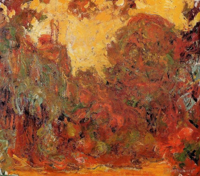 Claude Monet Ölgemälde - Das Haus vom Rosengarten aus gesehen II