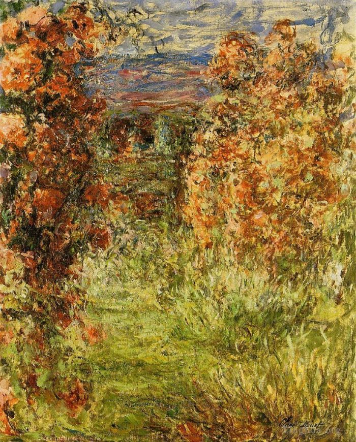 Claude Monet Ölgemälde - Das Haus unter den Rosen