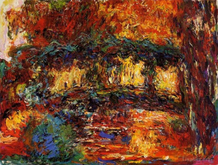 Claude Monet Ölgemälde - Die Japanische Brücke II