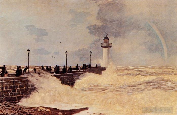 Claude Monet Ölgemälde - Der Steg in Le Havre II