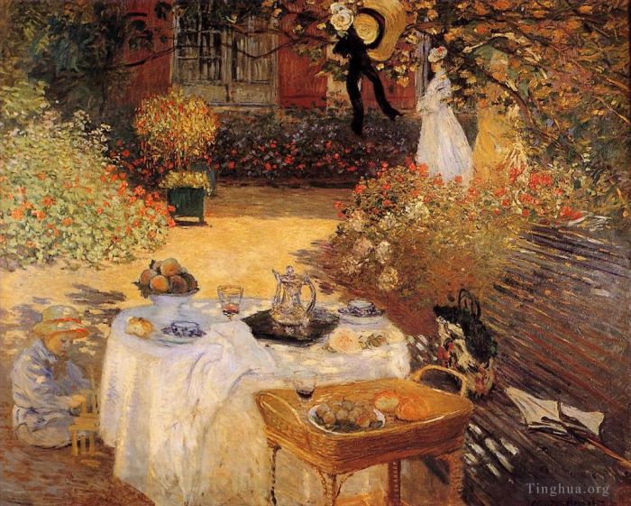 Claude Monet Ölgemälde - Das Mittagessen 1873