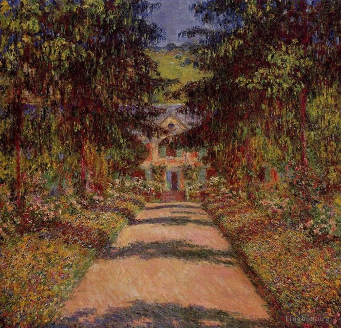 Claude Monet Ölgemälde - Der Hauptweg in Giverny