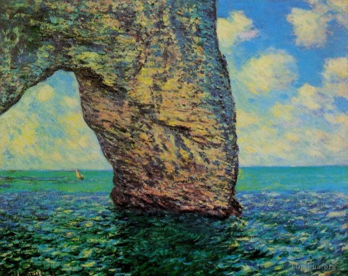 Claude Monet Ölgemälde - Der Manneport bei Flut