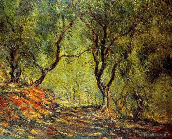 Claude Monet Ölgemälde - Der Olivenbaumwald im Moreno-Garten