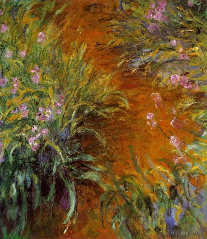 Claude Monet Ölgemälde - Der Weg durch die Schwertlilien