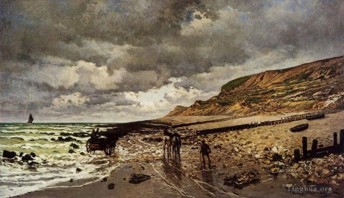 Claude Monet Ölgemälde - Die Pointe de la Heve bei Ebbe