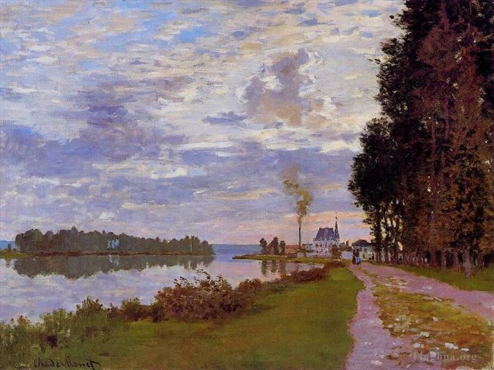 Claude Monet Ölgemälde - Die Promenade von Argenteuil II