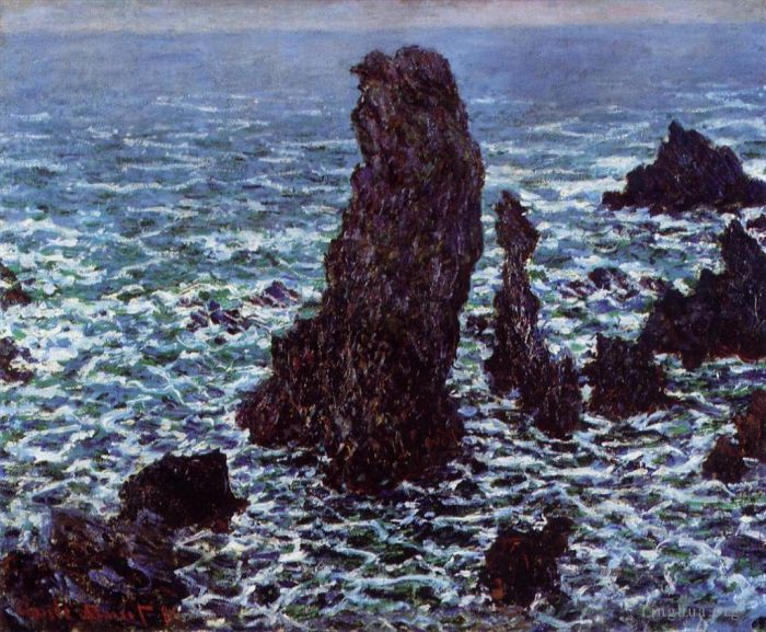 Claude Monet Ölgemälde - Die Pyramiden von Port Coton BelleIleenMer