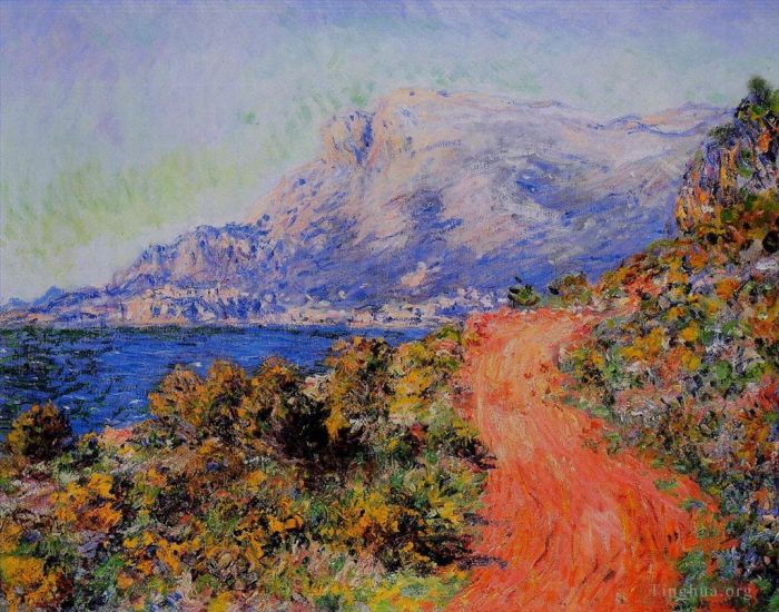 Claude Monet Ölgemälde - Die Rote Straße in der Nähe von Menton