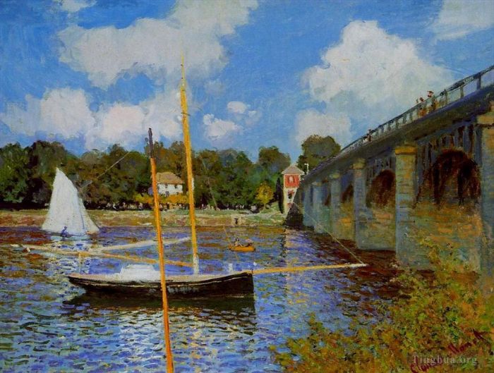 Claude Monet Ölgemälde - Die Straßenbrücke von Argenteuil III