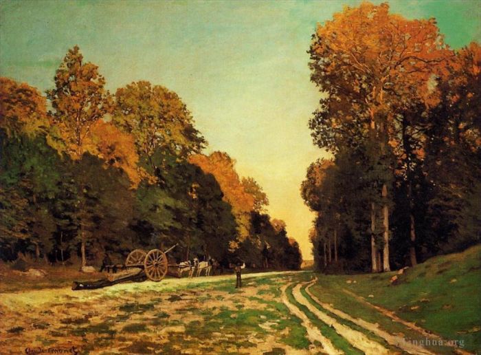 Claude Monet Ölgemälde - Die Straße von Chailly nach Fontainebleau