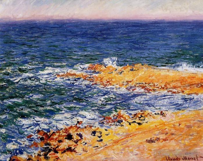 Claude Monet Ölgemälde - Das Meer in Antibes