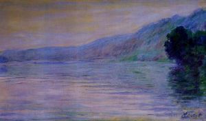 Claude Monet Werk - Die Seine in PortVillez Harmonie in Blau