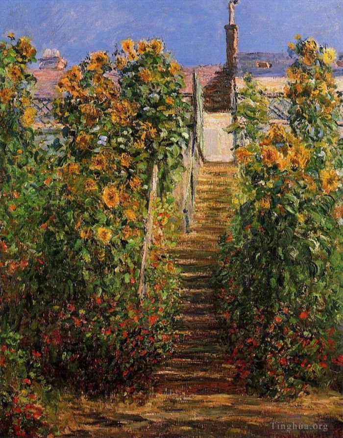 Claude Monet Ölgemälde - Die Stufen von Vetheuil