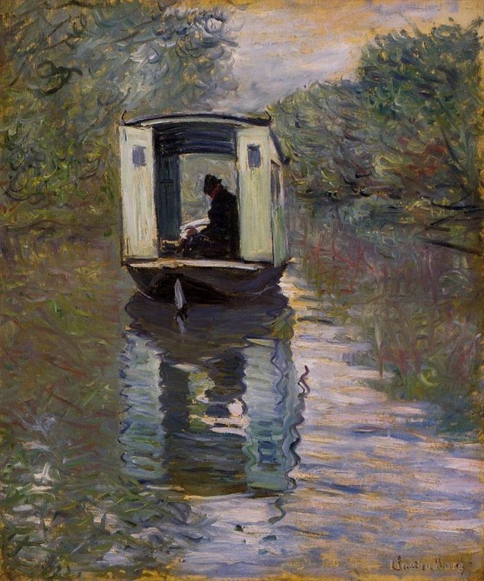 Claude Monet Ölgemälde - Das Studioboot