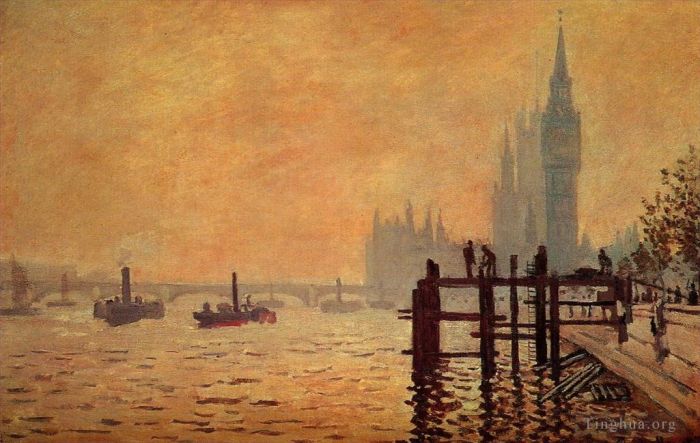 Claude Monet Ölgemälde - Die Themse unterhalb von Westminster