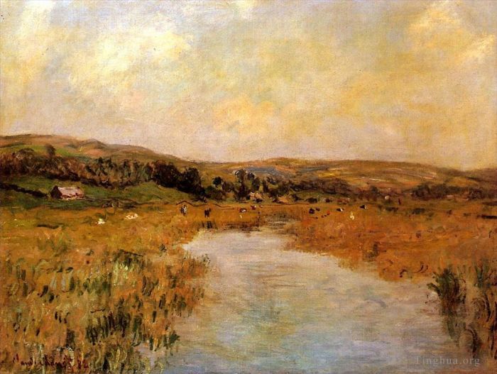 Claude Monet Ölgemälde - Das Tal der Scie bei Pouville