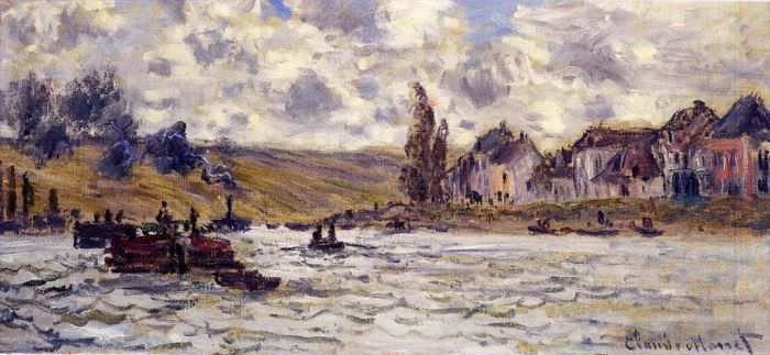 Claude Monet Ölgemälde - Das Dorf Lavacourt