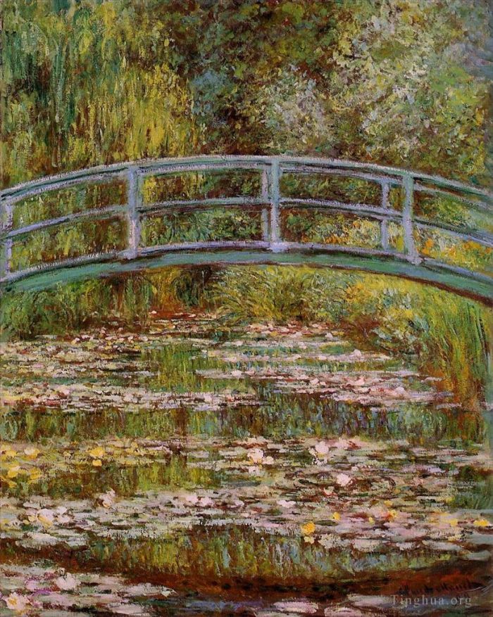 Claude Monet Ölgemälde - Der Seerosenteich, auch bekannt als Japanische Brücke