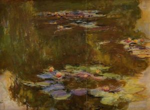 Claude Monet Werk - Der Seerosenteich auf der rechten Seite