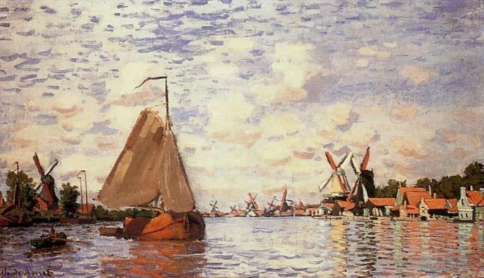 Claude Monet Ölgemälde - Der Zaan in Zaandam
