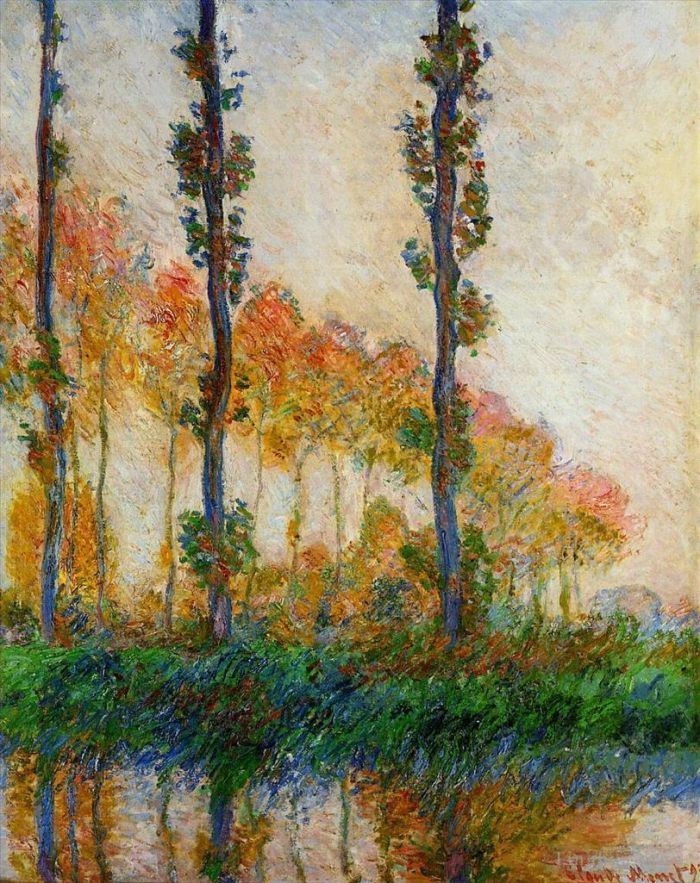 Claude Monet Ölgemälde - Drei Bäume im Herbst