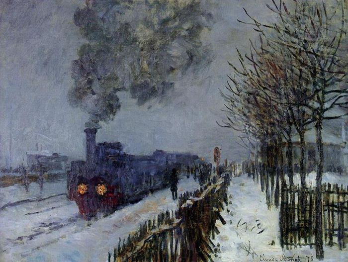 Claude Monet Ölgemälde - Trainiere im Schnee die Lokomotive