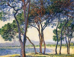 Claude Monet Werk - Bäume an der Küste von Antibes
