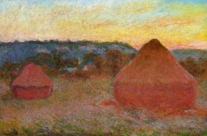Claude Monet Werk - Zwei Getreidestapel am Ende des Herbsttages