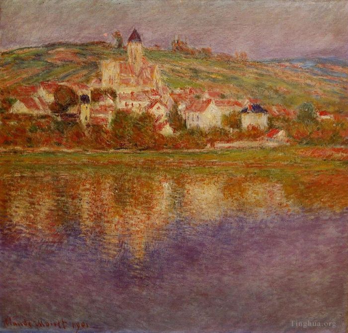 Claude Monet Ölgemälde - Vetheuil-Rosa-Effekt