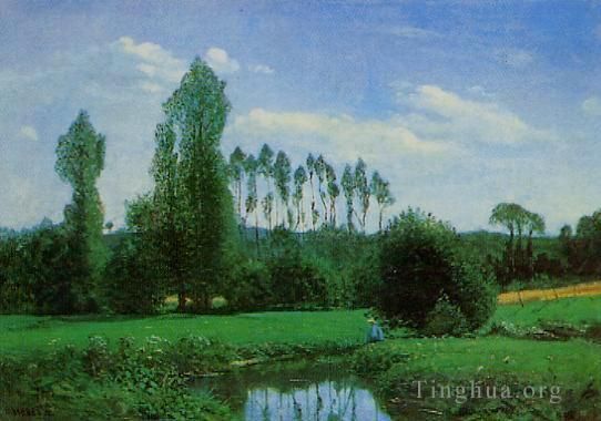 Claude Monet Ölgemälde - Ansicht in der Nähe von Rouelles