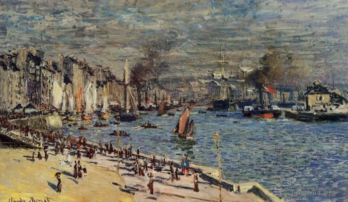 Claude Monet Ölgemälde - Blick auf den alten Außenhafen von Le Havre