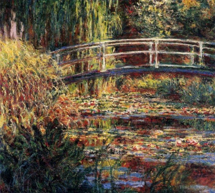 Claude Monet Ölgemälde - Seerosenteich-Symphonie in Rose